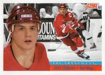 #419 Steve Yzerman - Detroit Red Wings - 1991-92 Score American Hockey