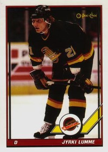 #419 Jyrki Lumme - Vancouver Canucks - 1991-92 O-Pee-Chee Hockey