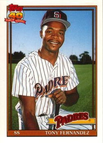 #41T Tony Fernandez - San Diego Padres - 1991 Topps Traded Baseball