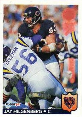 #41 Jay Hilgenberg - Chicago Bears - 1992 Fleer Football
