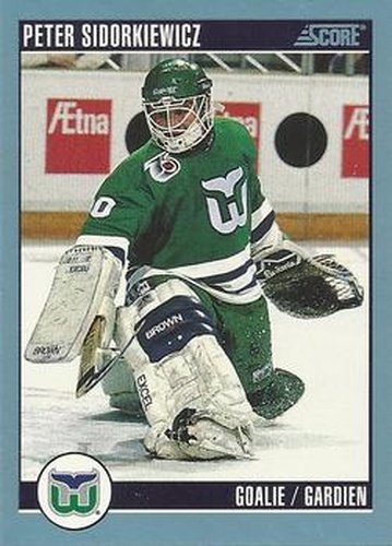 #41 Peter Sidorkiewicz - Hartford Whalers - 1992-93 Score Canadian Hockey
