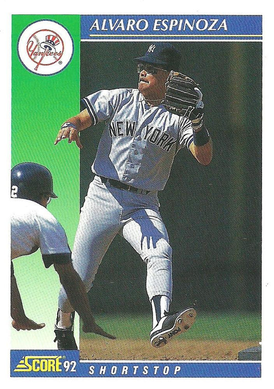 #41 Alvaro Espinoza - New York Yankees - 1992 Score Baseball