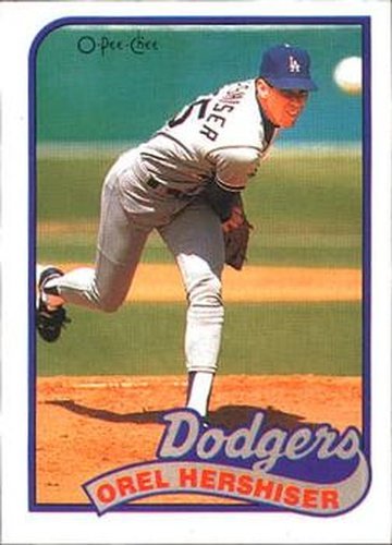 #41 Orel Hershiser - Los Angeles Dodgers - 1989 O-Pee-Chee Baseball
