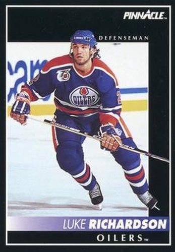 #41 Luke Richardson - Edmonton Oilers - 1992-93 Pinnacle Canadian Hockey