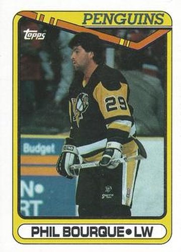 #41 Phil Bourque - Pittsburgh Penguins - 1990-91 Topps Hockey