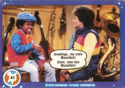 #41 Greetings, My Main Munchkin! - 1978 O-Pee-Chee Mork & Mindy