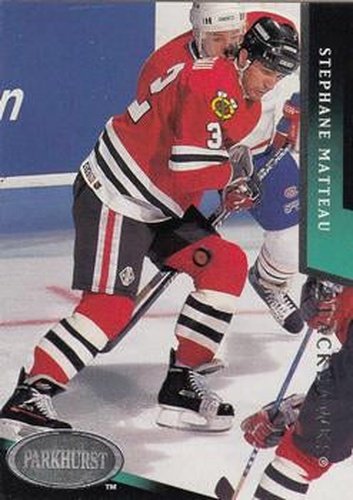 #41 Stephane Matteau - Chicago Blackhawks - 1993-94 Parkhurst Hockey
