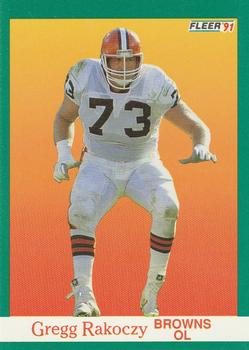 #41 Gregg Rakoczy - Cleveland Browns - 1991 Fleer Football