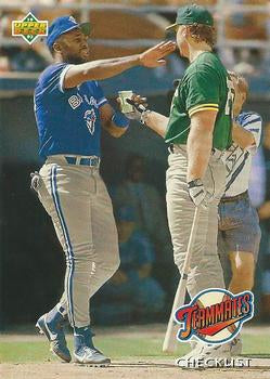 #41 Teammates Checklist - Toronto Blue Jays / Oakland Athletics - 1993 Upper Deck Baseball