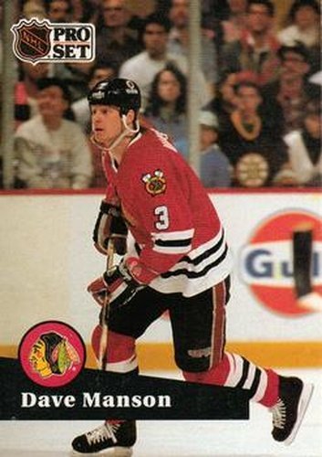 #41 Dave Manson - 1991-92 Pro Set Hockey