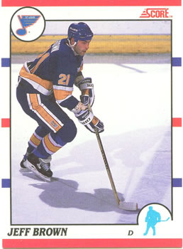 #41 Jeff Brown - St. Louis Blues - 1990-91 Score Canadian Hockey