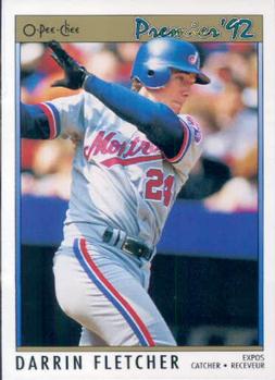 #41 Darrin Fletcher - Montreal Expos - 1992 O-Pee-Chee Premier Baseball