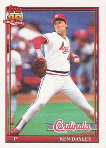 #41 Ken Dayley - St. Louis Cardinals - 1991 Topps Baseball