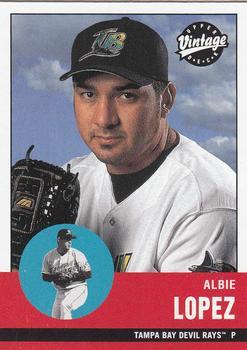 #41 Albie Lopez - Tampa Bay Devil Rays - 2001 Upper Deck Vintage Baseball
