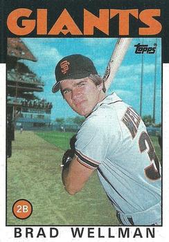 #41 Brad Wellman - San Francisco Giants - 1986 Topps Baseball