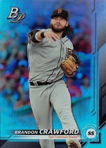 #41 Brandon Crawford - San Francisco Giants - 2019 Bowman Platinum Baseball