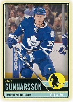 #41 Carl Gunnarsson - Toronto Maple Leafs - 2012-13 O-Pee-Chee Hockey