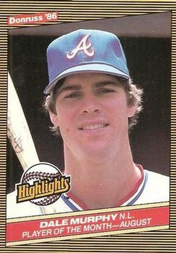 #41 Dale Murphy - Atlanta Braves - 1986 Donruss Highlights Baseball