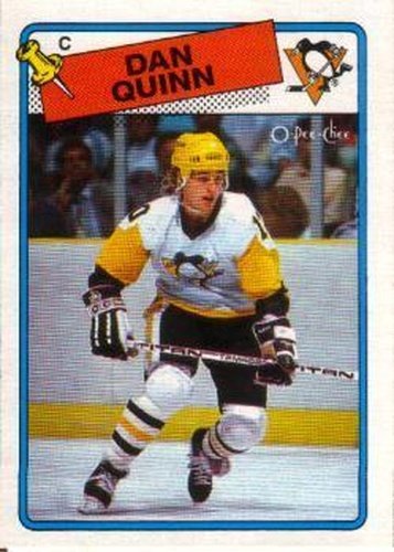 #41 Dan Quinn - Pittsburgh Penguins - 1988-89 O-Pee-Chee Hockey