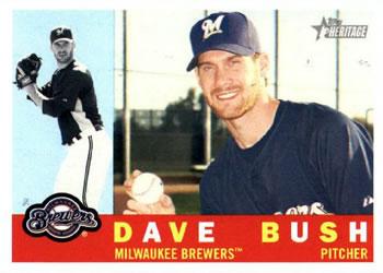 #41 Dave Bush - Milwaukee Brewers - 2009 Topps Heritage Baseball
