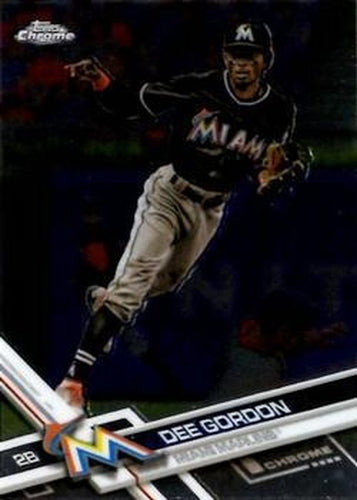 #41 Dee Gordon - Miami Marlins - 2017 Topps Chrome Baseball