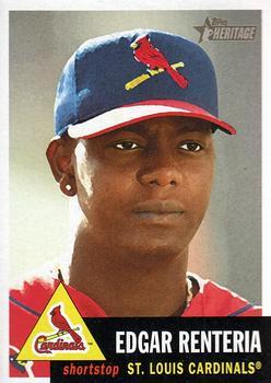 #41 Edgar Renteria - St. Louis Cardinals - 2002 Topps Heritage Baseball