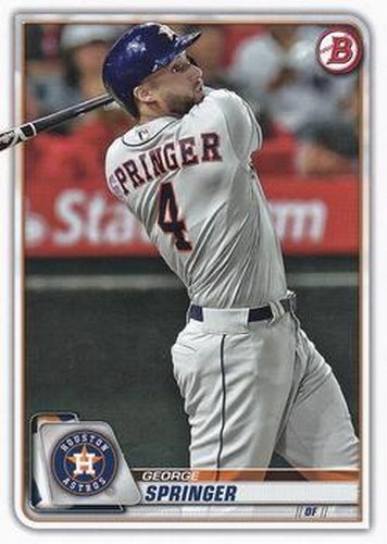#41 George Springer - Houston Astros - 2020 Bowman Baseball