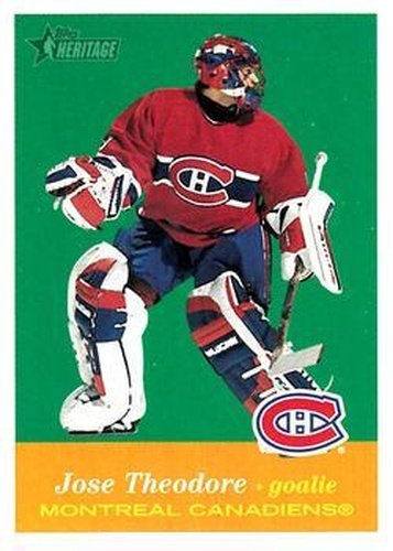 #41 Jose Theodore - Montreal Canadiens - 2001-02 Topps Heritage Hockey