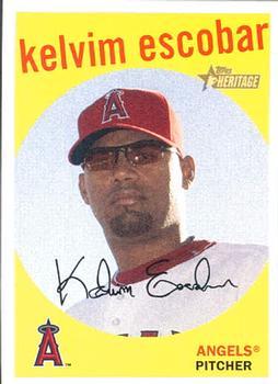 #41 Kelvim Escobar - Los Angeles Angels - 2008 Topps Heritage Baseball