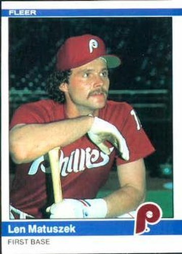 #41 Len Matuszek - Philadelphia Phillies - 1984 Fleer Baseball
