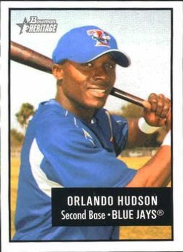 #41 Orlando Hudson - Toronto Blue Jays - 2003 Bowman Heritage Baseball