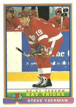 #41 Steve Yzerman - Detroit Red Wings - 1991-92 Bowman Hockey