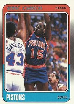 #41 Vinnie Johnson - Detroit Pistons - 1988-89 Fleer Basketball