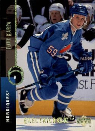 #41 Dave Karpa - Quebec Nordiques - 1994-95 Upper Deck Hockey - Electric Ice