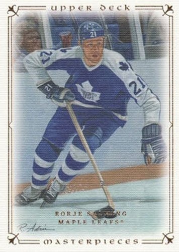 #41 Borje Salming - Toronto Maple Leafs - 2008-09 Upper Deck Masterpieces Hockey
