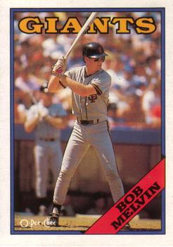 #41 Bob Melvin - San Francisco Giants - 1988 O-Pee-Chee Baseball
