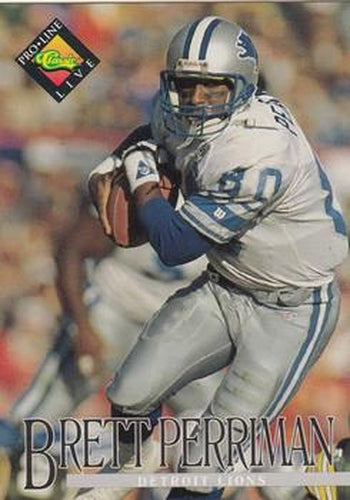 #41 Brett Perriman - Detroit Lions - 1994 Pro Line Live Football
