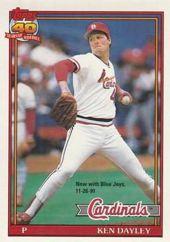 #41 Ken Dayley - Toronto Blue Jays - 1991 O-Pee-Chee Baseball