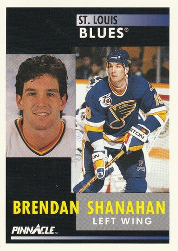 #41 Brendan Shanahan - St. Louis Blues - 1991-92 Pinnacle Hockey