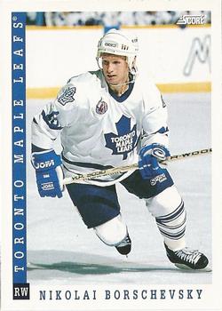 #41 Nikolai Borschevsky - Toronto Maple Leafs - 1993-94 Score Canadian Hockey