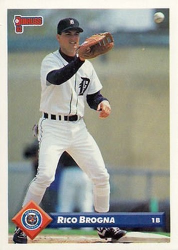 #41 Rico Brogna - Detroit Tigers - 1993 Donruss Baseball