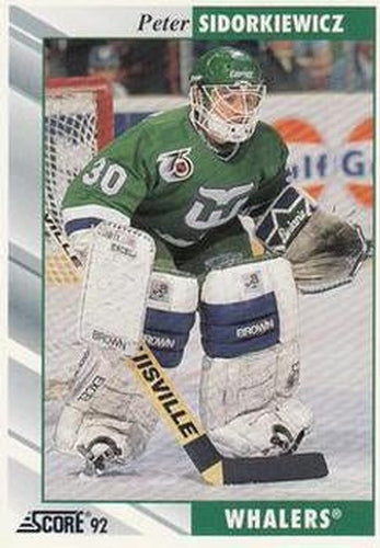 #41 Peter Sidorkiewicz - Hartford Whalers - 1992-93 Score USA Hockey