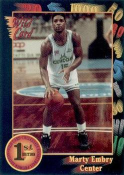 #41 Marty Embry - DePaul Blue Demons - 1991-92 Wild Card Basketball