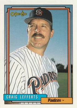#41 Craig Lefferts - San Diego Padres - 1992 O-Pee-Chee Baseball