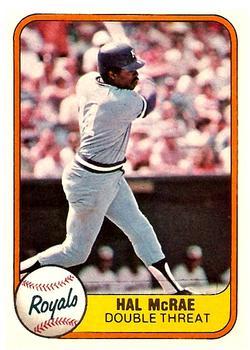 #41a Hal McRae - Kansas City Royals - 1981 Fleer Baseball