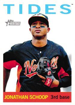 #41a Jonathan Schoop - Norfolk Tides - 2013 Topps Heritage Minor League Baseball