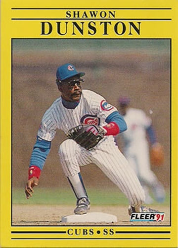 #420 Shawon Dunston - Chicago Cubs - 1991 Fleer Baseball