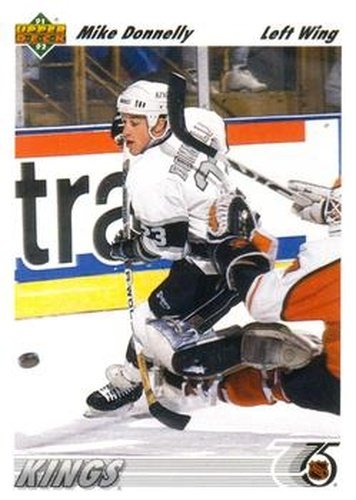 #420 Mike Donnelly - Los Angeles Kings - 1991-92 Upper Deck Hockey