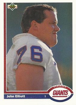 #420 John Elliott - New York Giants - 1991 Upper Deck Football