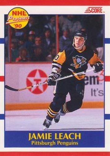 #420 Jamie Leach - Pittsburgh Penguins - 1990-91 Score Canadian Hockey